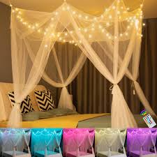 Canopy Bed with Fairy Lights