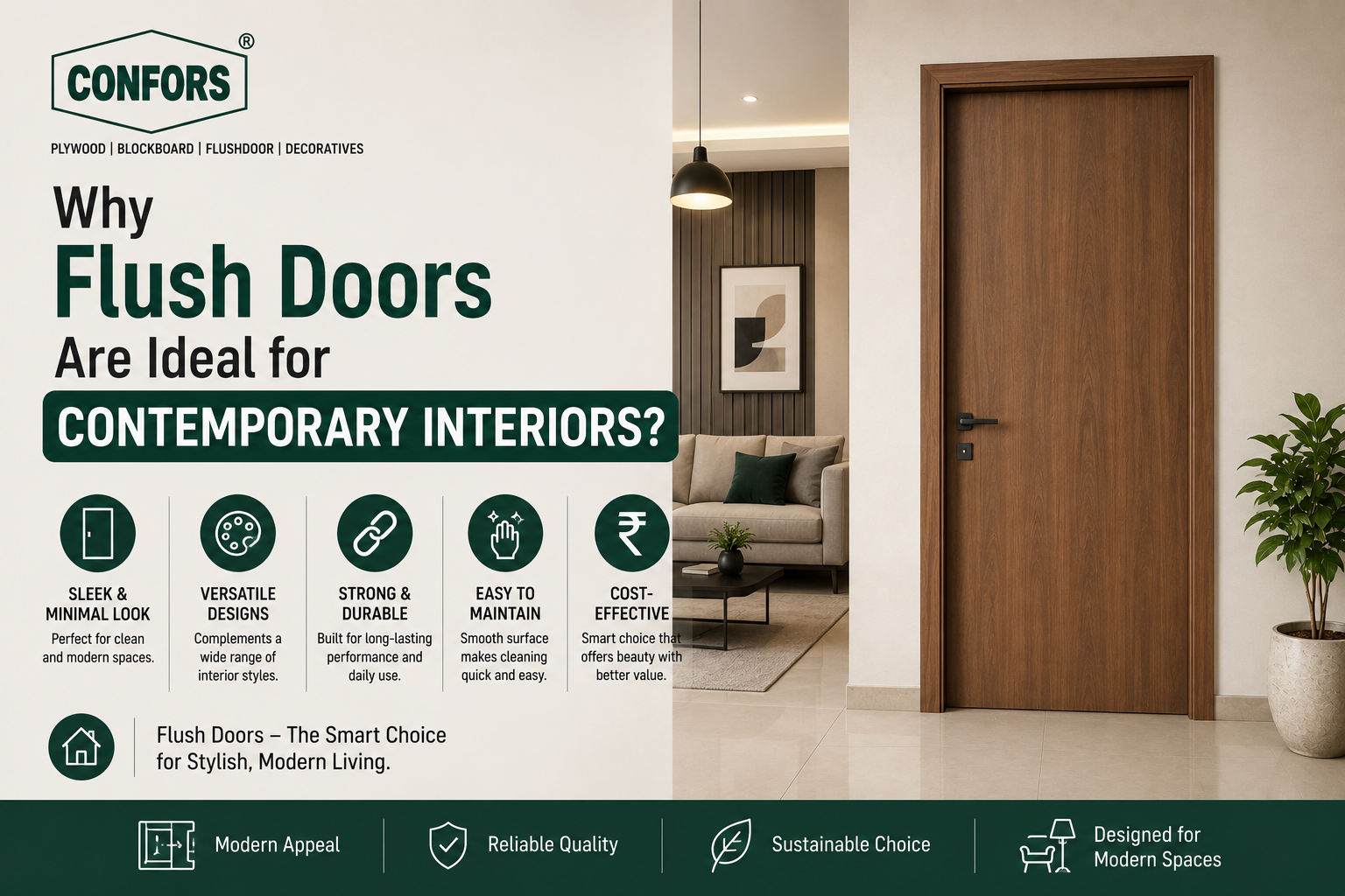 Why Flush Doors Are Ideal for Contemporary Interiors