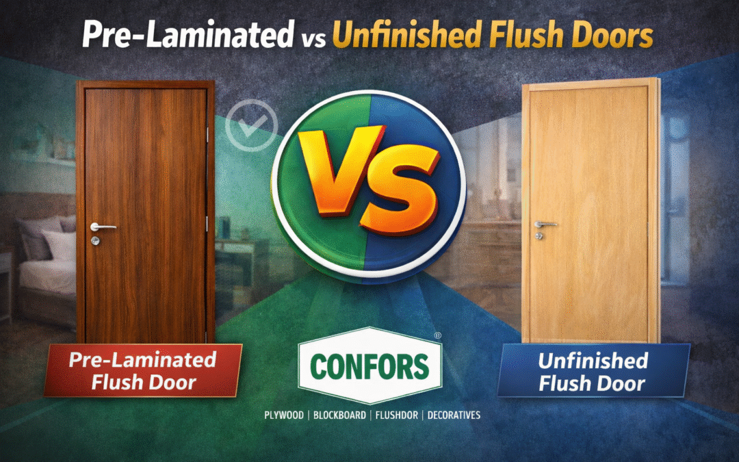 Pre-Laminated vs Unfinished Flush Doors: Pros and Cons