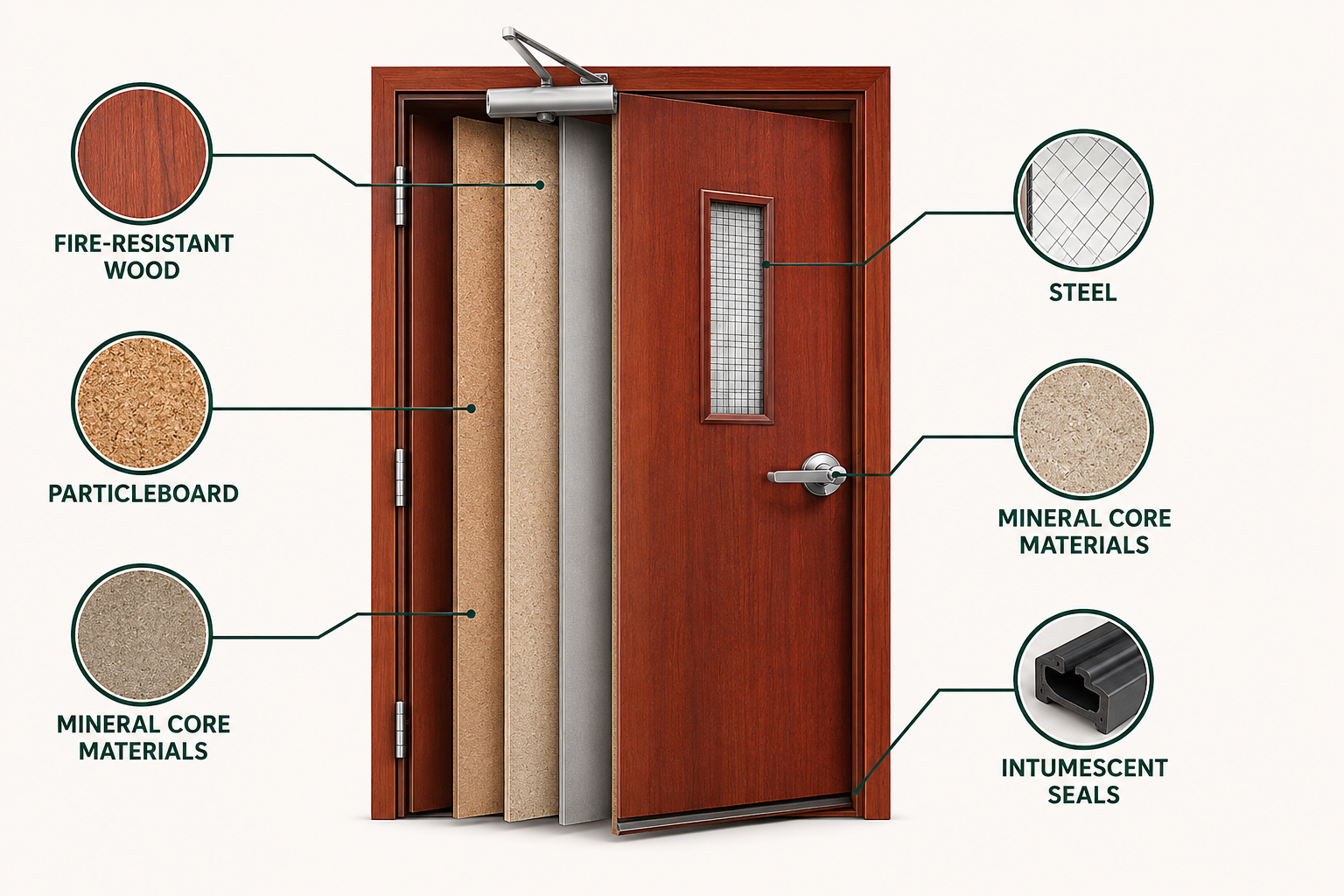 Materials Used in Fire-Rated Flush Doors
